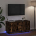 Cabinet TV cu LED Stejar afumat 100 x 38 x 49 cm Lemn compozit - WALTI WALTI