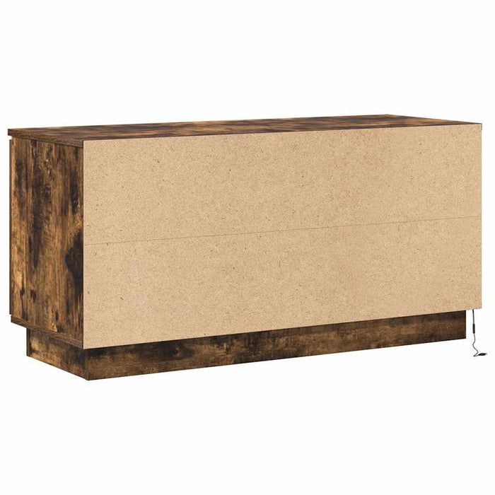 Cabinet TV cu LED Stejar afumat 100 x 38 x 49 cm Lemn compozit - WALTI WALTI