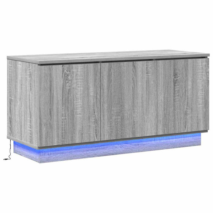 Cabinet TV cu LED sonoma gri 100 x 38 x 49 cm Lemn compozit - WALTI WALTI