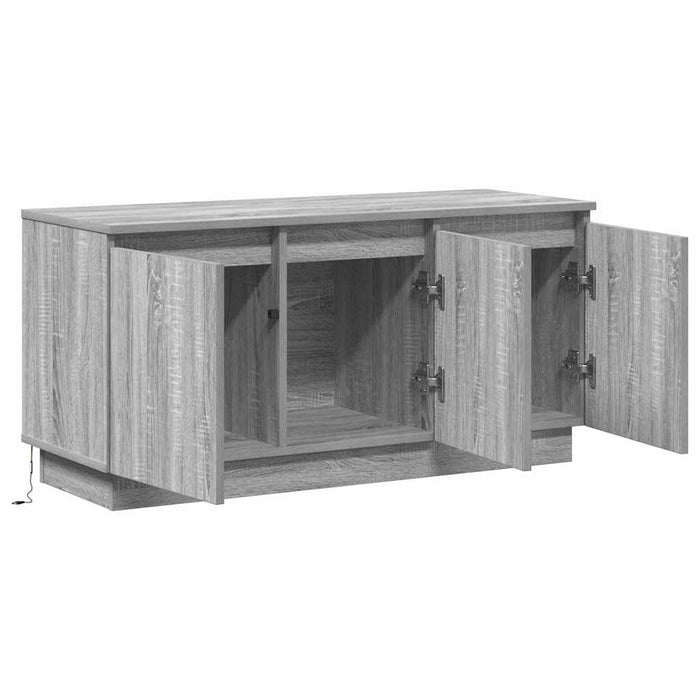 Cabinet TV cu LED sonoma gri 100 x 38 x 49 cm Lemn compozit - WALTI WALTI