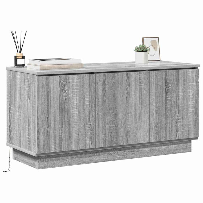 Cabinet TV cu LED sonoma gri 100 x 38 x 49 cm Lemn compozit - WALTI WALTI