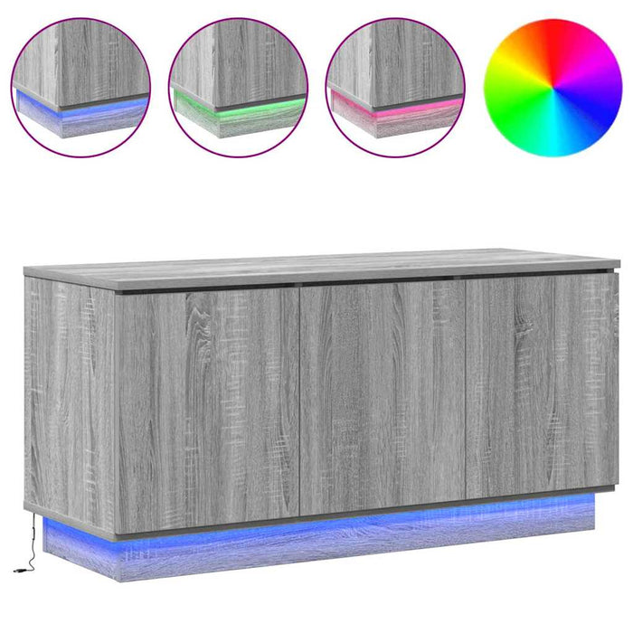 Cabinet TV cu LED sonoma gri 100 x 38 x 49 cm Lemn compozit - WALTI WALTI