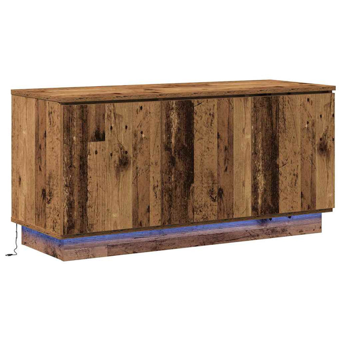 Cabinet TV cu LED Lemn Vechi 100 x 38 x 49 cm Lemn compozit - WALTI WALTI