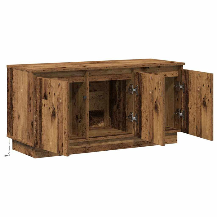 Cabinet TV cu LED Lemn Vechi 100 x 38 x 49 cm Lemn compozit - WALTI WALTI