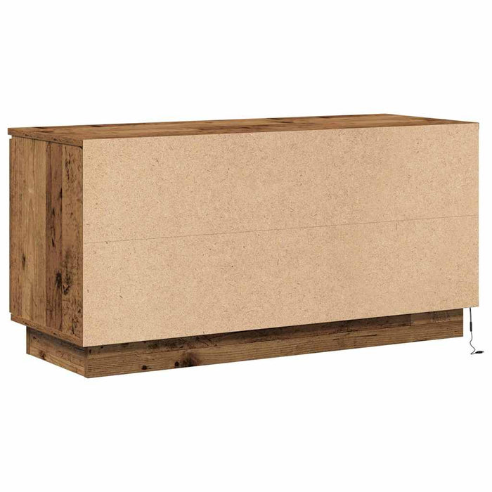 Cabinet TV cu LED Lemn Vechi 100 x 38 x 49 cm Lemn compozit - WALTI WALTI