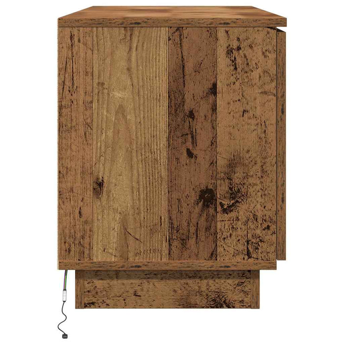 Cabinet TV cu LED Lemn Vechi 100 x 38 x 49 cm Lemn compozit - WALTI WALTI