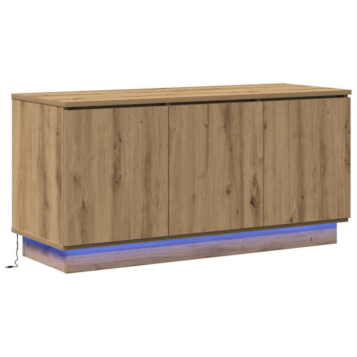 Cabinet TV cu LED stejar artizanal 100 x 38 x 49 cm - WALTI WALTI