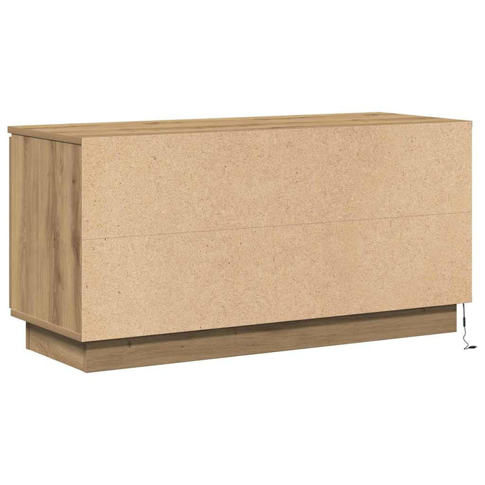 Cabinet TV cu LED stejar artizanal 100 x 38 x 49 cm - WALTI WALTI