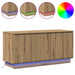 Cabinet TV cu LED stejar artizanal 100 x 38 x 49 cm - WALTI WALTI