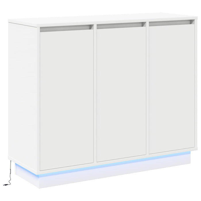 Bufet LED Alb 90 x 32 x 75 cm Lemn compozit WALTI