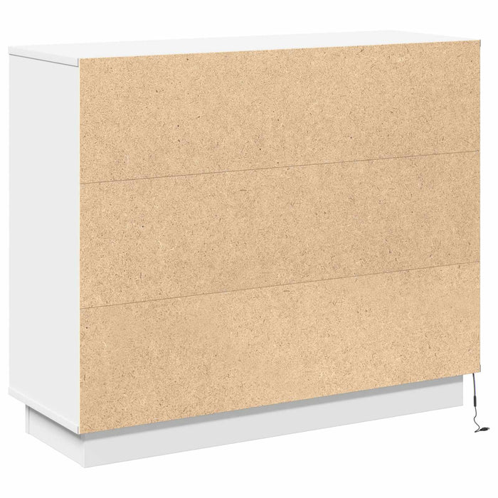 Bufet LED Alb 90 x 32 x 75 cm Lemn compozit WALTI