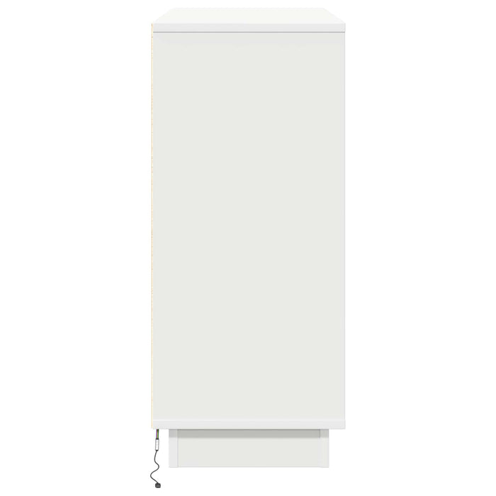 Bufet LED Alb 90 x 32 x 75 cm Lemn compozit WALTI