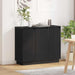 Bufet LED cu raft Stejar Negru 90 x 32 x 75 cm Lemn compozit - WALTI WALTI