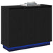 Bufet LED cu raft Stejar Negru 90 x 32 x 75 cm Lemn compozit - WALTI WALTI