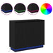 Bufet LED cu raft Stejar Negru 90 x 32 x 75 cm Lemn compozit - WALTI WALTI