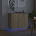 Bufet LED cu raft Stejar Sonoma 90 x 32 x 75 cm Lemn compozit - WALTI WALTI