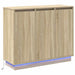 Bufet LED cu raft Stejar Sonoma 90 x 32 x 75 cm Lemn compozit - WALTI WALTI