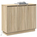 Bufet LED cu raft Stejar Sonoma 90 x 32 x 75 cm Lemn compozit - WALTI WALTI
