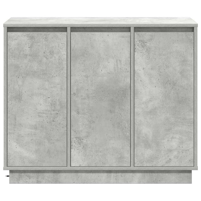 Bufet LED Gri din beton 90 x 32 x 75 cm Lemn compozit WALTI