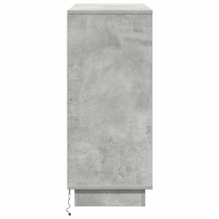 Bufet LED Gri din beton 90 x 32 x 75 cm Lemn compozit WALTI