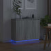 Bufet LED cu raft Gri Sonoma 90 x 32 x 75 cm Lemn compozit - WALTI WALTI