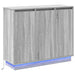 Bufet LED cu raft Gri Sonoma 90 x 32 x 75 cm Lemn compozit - WALTI WALTI