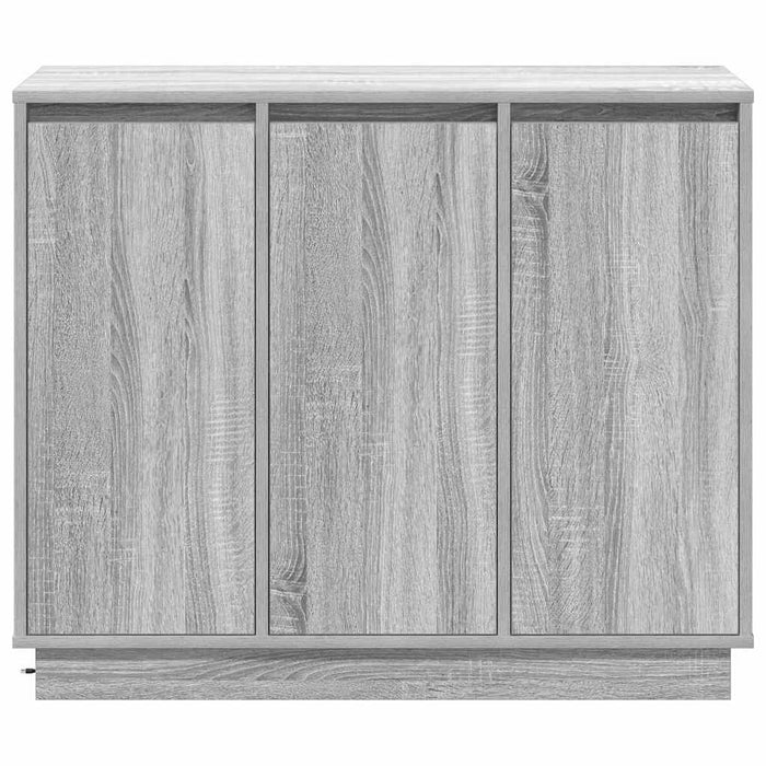Bufet LED cu raft Gri Sonoma 90 x 32 x 75 cm Lemn compozit - WALTI WALTI