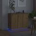 Bufet LED cu ușă Stejar Artizanal 90 x 32 x 75 cm Lemn compozit - WALTI WALTI