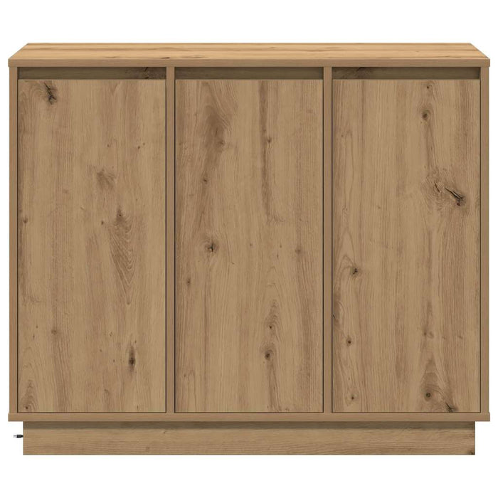 Bufet LED cu ușă Stejar Artizanal 90 x 32 x 75 cm Lemn compozit - WALTI WALTI