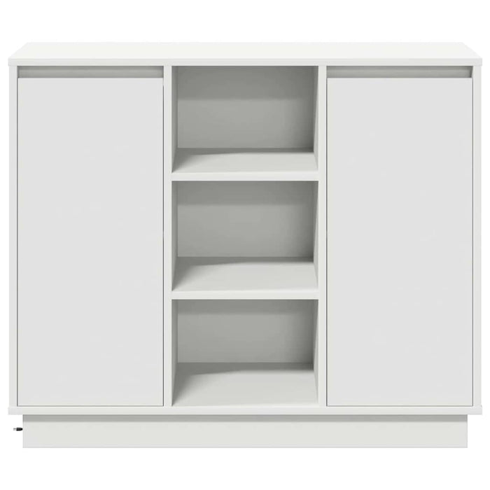 Bufet cu lumini cu bandă LED Alb 90 x 32 x 75 cm Lemn compozit - WALTI WALTI