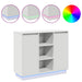 Bufet cu lumini cu bandă LED Alb 90 x 32 x 75 cm Lemn compozit - WALTI WALTI