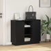 Bufet cu raft cu ușă Stejar Negru 90 x 32 x 75 cm Lemn compozit - WALTI WALTI