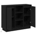 Bufet cu raft cu ușă Stejar Negru 90 x 32 x 75 cm Lemn compozit - WALTI WALTI