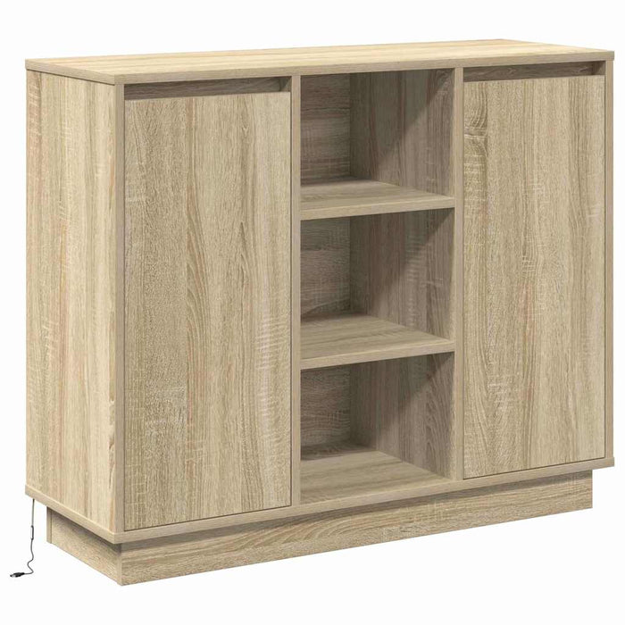 Bufet cu raft Stejar Sonoma 90 x 32 x 75 cm Lemn compozit - WALTI WALTI