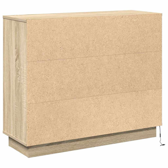 Bufet cu raft Stejar Sonoma 90 x 32 x 75 cm Lemn compozit - WALTI WALTI