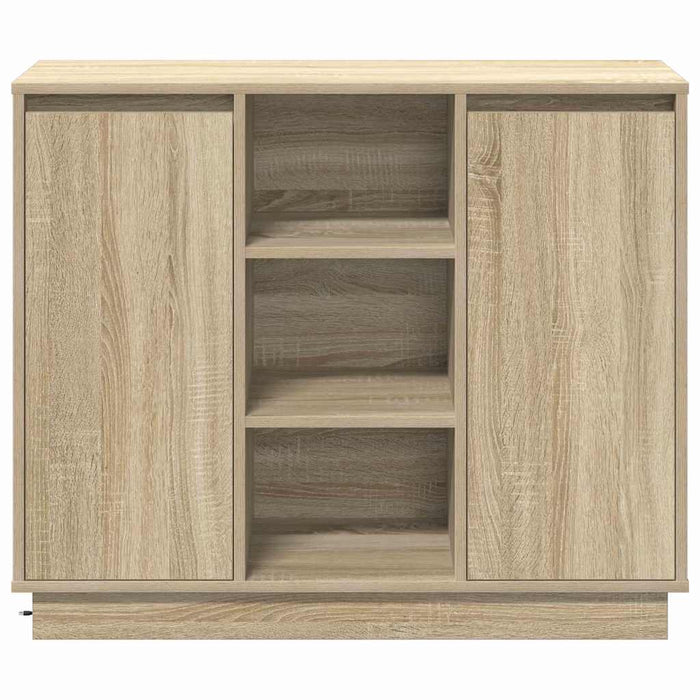 Bufet cu raft Stejar Sonoma 90 x 32 x 75 cm Lemn compozit - WALTI WALTI