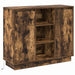 Bufet cu raft Stejar fumuriu 90 x 32 x 75 cm Lemn compozit - WALTI WALTI