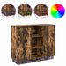 Bufet cu raft Stejar fumuriu 90 x 32 x 75 cm Lemn compozit - WALTI WALTI
