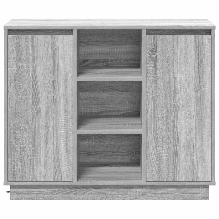 Bufet cu raft cu ușă Gri Sonoma 90 x 32 x 75 cm Lemn compozit - WALTI WALTI