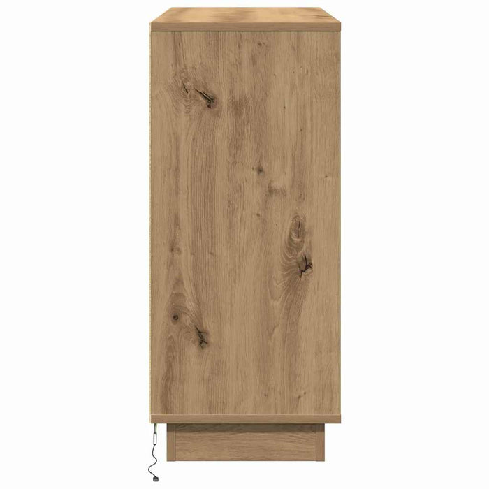Bufet LED Stejar Artizanal 90 x 32 x 75 cm Lemn prelucrat WALTI