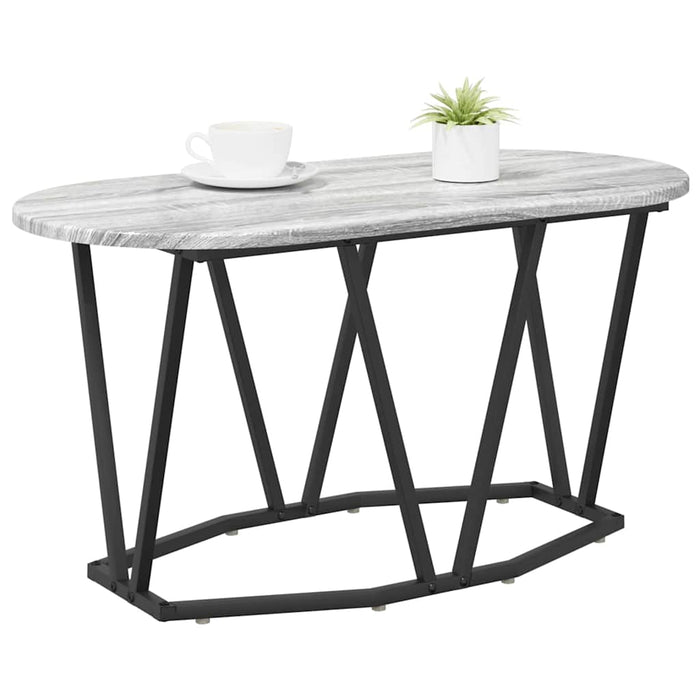 Masă de Cafea Gri 80 x 40 x 40.5 cm Lemn aranjat și metal - WALTI WALTI