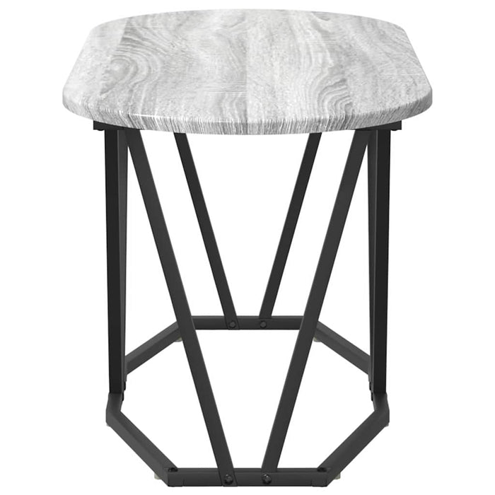 Masă de Cafea Gri 80 x 40 x 40.5 cm Lemn aranjat și metal - WALTI WALTI
