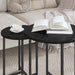 Set măsuțe laterale 2 pcs Stejar negru 50 x 50 x 50 cm - WALTI WALTI
