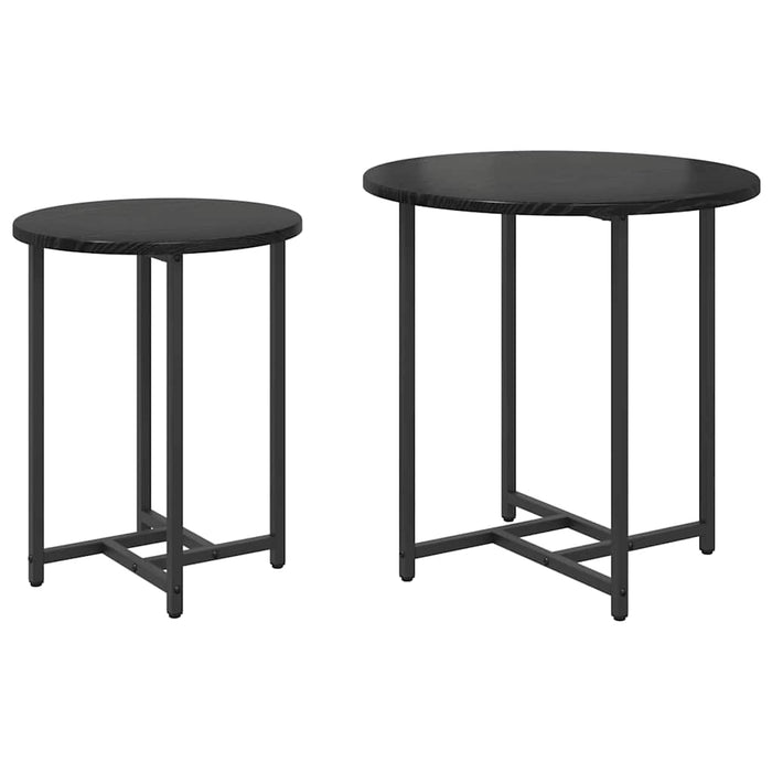 Set măsuțe laterale 2 pcs Stejar negru 50 x 50 x 50 cm - WALTI WALTI