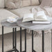 Set măsuțe laterale 2 pcs Gri sonoma și Negru 50 x 50 x 50 cm - WALTI WALTI
