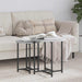 Set măsuțe laterale 2 pcs Gri sonoma și Negru 50 x 50 x 50 cm - WALTI WALTI