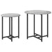 Set măsuțe laterale 2 pcs Gri sonoma și Negru 50 x 50 x 50 cm - WALTI WALTI