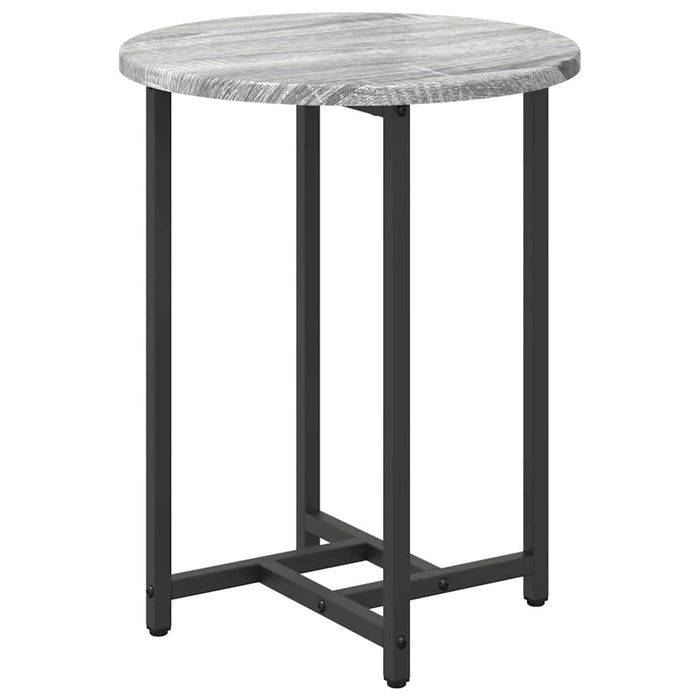 Set măsuțe laterale 2 pcs Gri sonoma și Negru 50 x 50 x 50 cm - WALTI WALTI