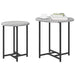 Set măsuțe laterale 2 pcs Gri sonoma și Negru 50 x 50 x 50 cm - WALTI WALTI