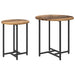Set măsuțe laterale 2 pcs Lemn vechi și Negru 50 x 50 x 50 cm - WALTI WALTI